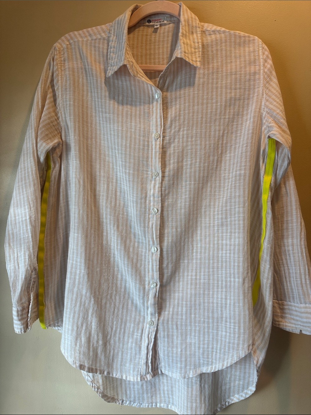 SUNDRY for EVEREVE Striped Gauze Button-Down Shirt